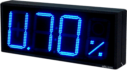 Orologi a led - Radioclock 26.4 bifacciale blu, funzione umidit